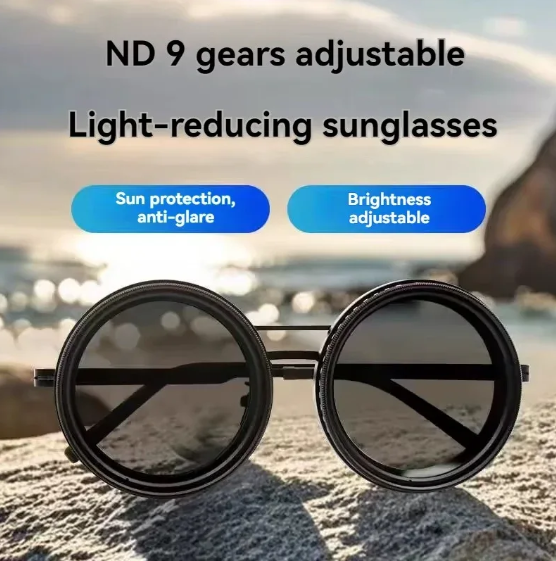 Zoom adjustable sunglasses with light adjustment feature