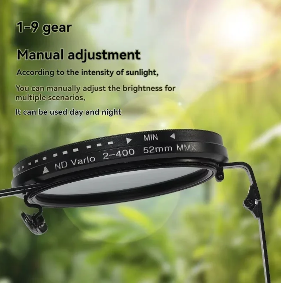 Zoom adjustable sunglasses with light adjustment feature